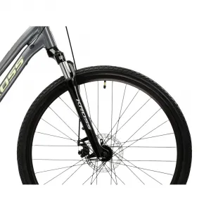 Kross EVADO 3.0 28" - model 2025 šedá / zelená / lesk - M (17", 158-170 cm)