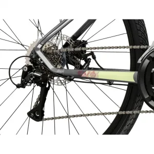 Kross EVADO 3.0 28" - model 2025 šedá / zelená / lesk - M (17", 158-170 cm)