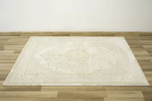 Koberec Allora Plus B826A lesklý krémový/zlatý