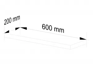Ak furniture Polica PS-3 60 cm biela