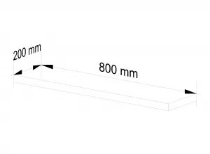 Ak furniture Polica PS-4 80 cm biela