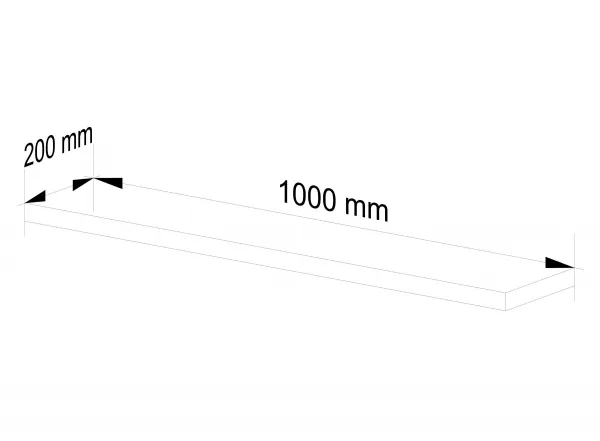 Ak furniture Polica PS-5 100 cm biela