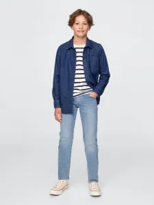 Modré chlapčenské slim fit džínsy Gap