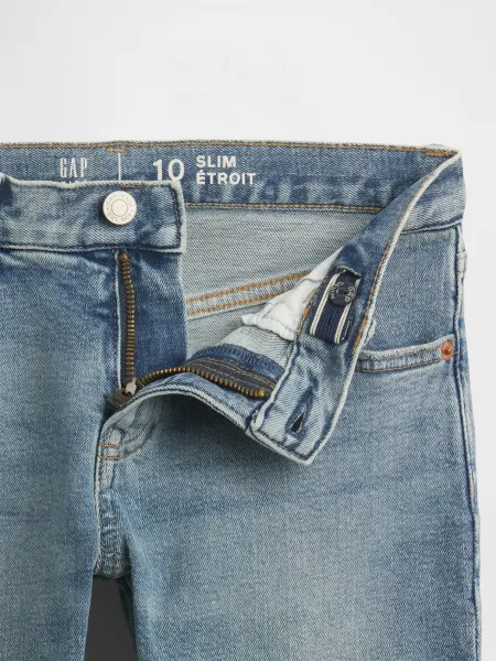 Modré chlapčenské slim fit džínsy Gap