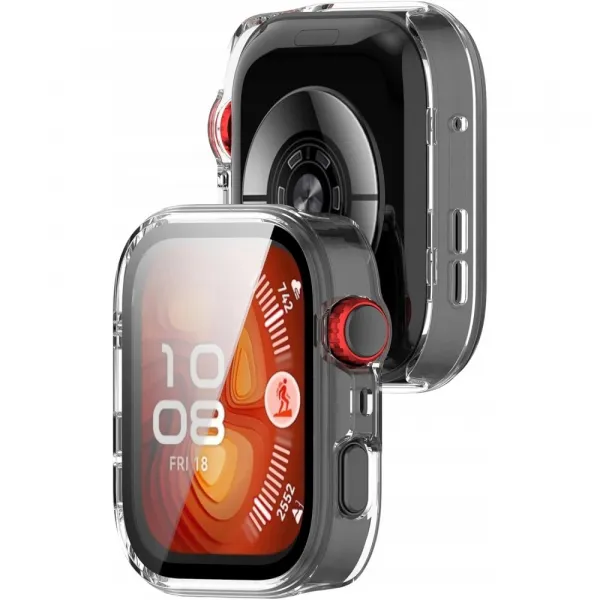 Tech-Protect Defense puzdro so sklom na Huawei Watch Fit 4 Pro, priesvitné
