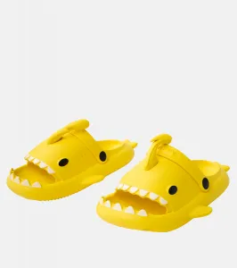 marka niezdefiniowana Yellow children's flip-flops with shark motif Tossi