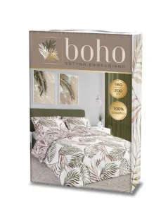 Faro Bavlněné povlečení BOHO 002 160x200 cm + 2x 70x80 cm bílé/hnědé