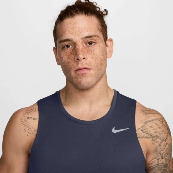 Nike MILER Pánske tielko, tmavo modrá, veľkosť