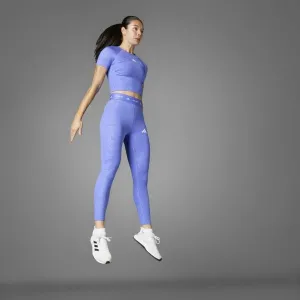 adidas TECHFIT PRINT TEE Dámske tréningové tričko, modrá, veľkosť
