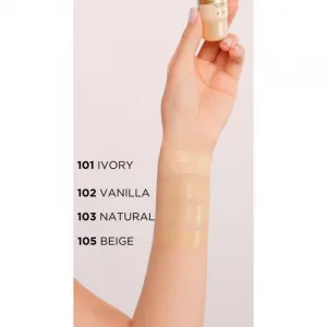 Eveline Cosmetics Satin Matt zmatňujúci make-up s extraktom zo slimáka odtieň 101 Ivory 30 ml
