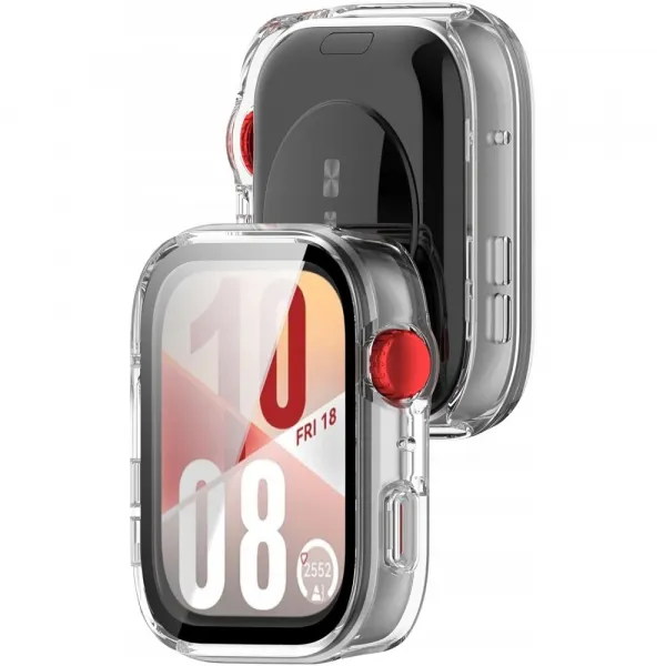 Tech-Protect Defense puzdro so sklom na Huawei Watch Fit 4, priesvitné