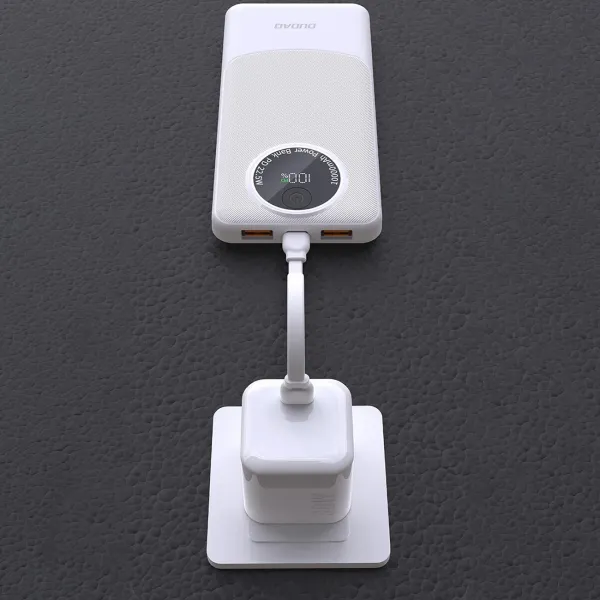 Dudao K12Pro Power Bank 20000mAh USB / USB-C 22.5W, biely