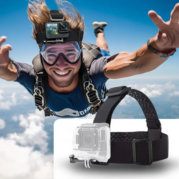 Tech-Protect GA100 držiak na hlavu pre športové kamery GoPro / DJI, čierny