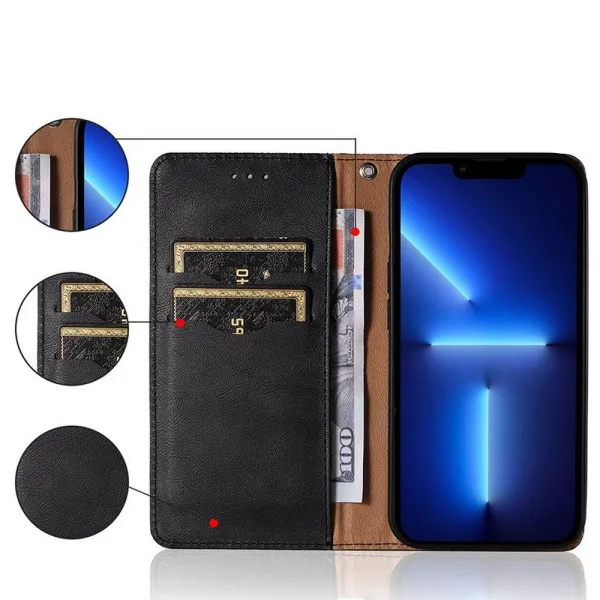 MG Magnet Strap knižkové kožené puzdro na Samsung Galaxy A12 5G, čierne