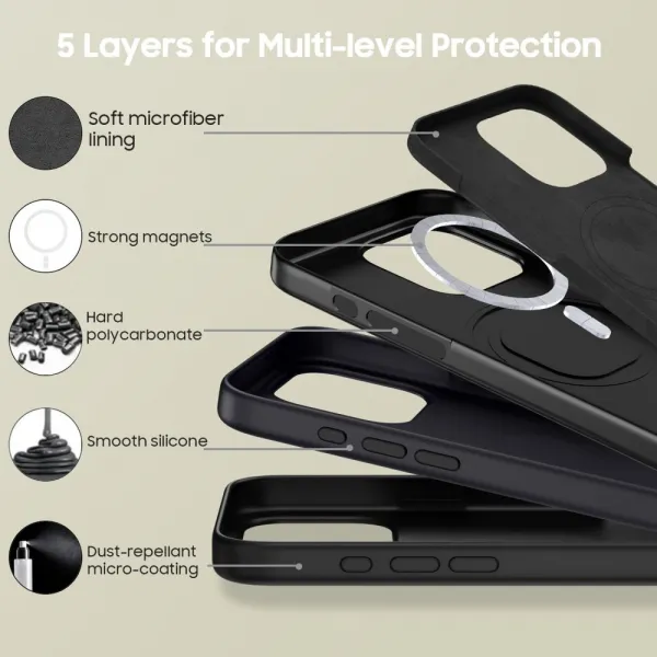 Tech-Protect Silicone MagSafe kryt na iPhone 16 Pro, čierny