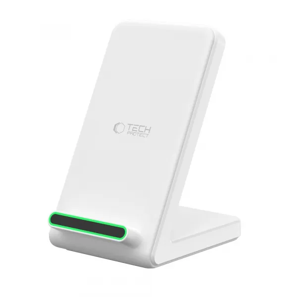 Tech-Protect A40 bezdrôtová nabíjačka 15W, biela