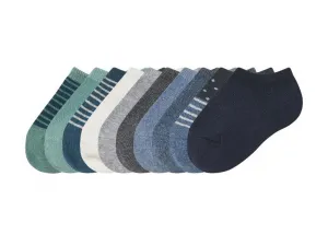 lupilu® Detské členkové ponožky, 10 párov (tyrkysová/modrá/navy, 19/22)
