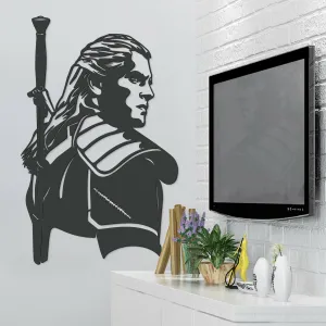 Drevený obraz The Witcher - Geralt z Rivie