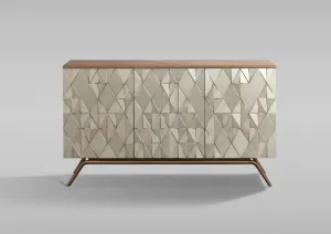 LivinHill Komoda Stilig 150 cm šampaňské zlato/hnědá