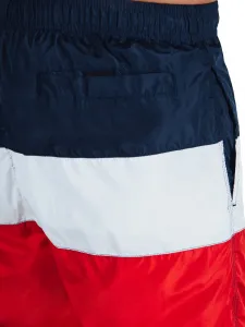 Trojfarebné pánske plavky granátovo-červené