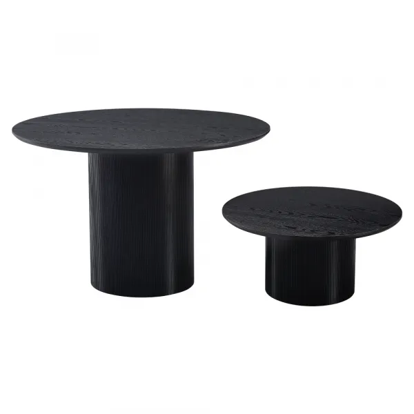 Konferenčný stolík, čierna, priemer 80 cm, MAHIR TYP 2