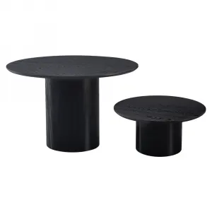 Konferenčný stolík, čierna, priemer 80 cm, MAHIR TYP 2