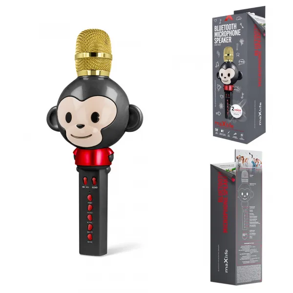 Maxlife MX-100 Bluetooth Karaoke mikrofón, čierny