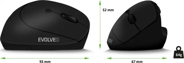 EVOLVEO LadyErgo, tichá vertikální ergonomická