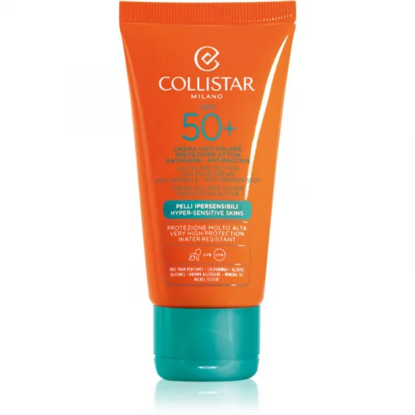 Collistar ACTIVE PROTECTION SUN CREAM Protivráskový krém na opaľovanie SPF 50+