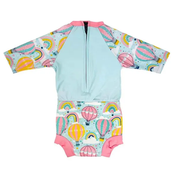 Plavky Happy Nappy UV oblečko 3/4 rukáv Up & Away L (6 – 14 mes.)