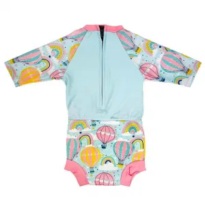 Plavky Happy Nappy UV oblečko 3/4 rukáv Up & Away L (6 – 14 mes.)