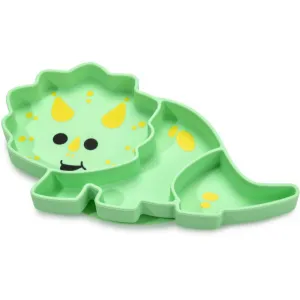Silikónový delený tanierik s prísavkou - dinosaurus
