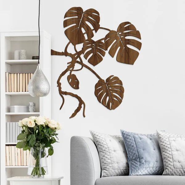 Drevená Monstera na stenu