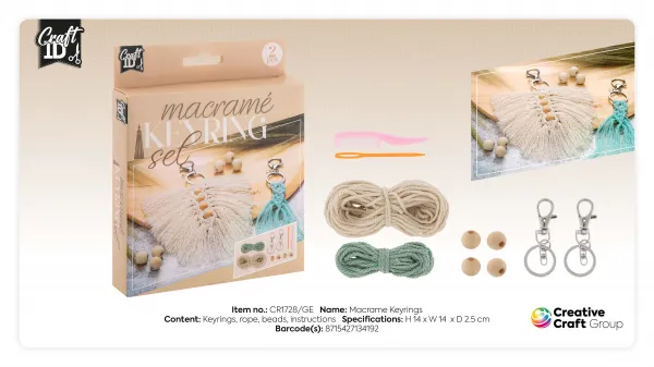 RMS Kreatívna sada Macrame 2x prívesok na kľúče