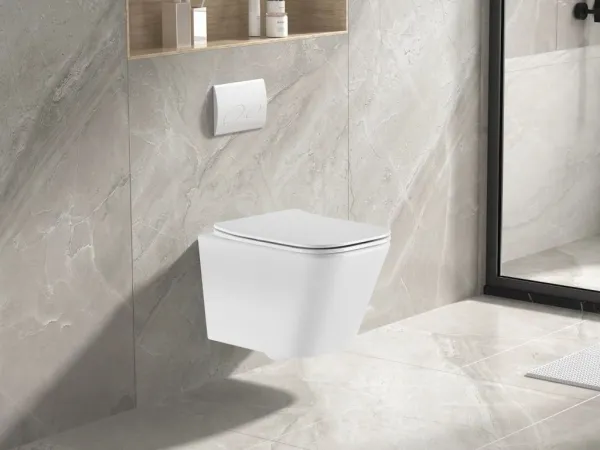 CERSANIT predstenový inštalačný systém s tlačidlom chrom K97-509 + WC INVENA PAROS  + SEDADLO K97-526 509 RO1