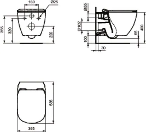 CERSANIT predstenový inštalačný systém s bielym tlačidlom K97-516 + WC Ideal Standard Tesi so sedadlom SoftClose, AquaBlade K97-526 516 TE1
