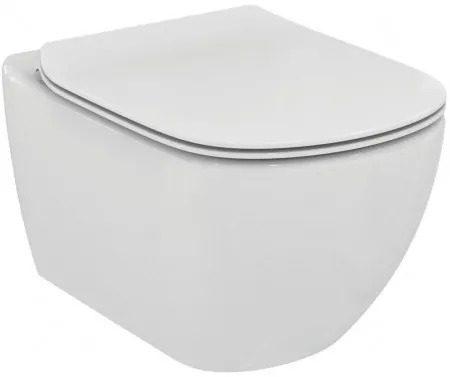 CERSANIT predstenový inštalačný systém s čiernym tlačidlom K97-0574 + WC Ideal Standard Tesi so sedadlom SoftClose, AquaBlade K97-526 0574 TE1