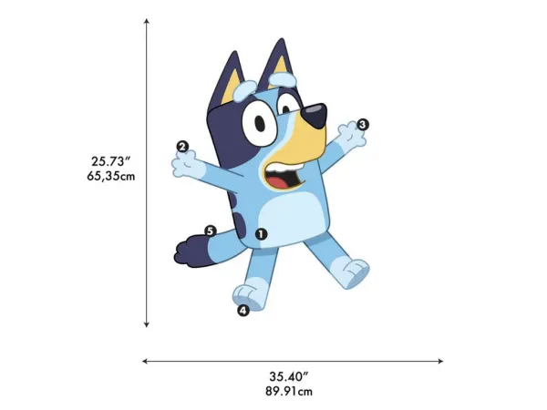 Samolepka na stenu s motívom šteniatka BLUEY