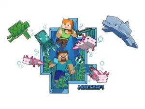 Detské dekoratívne samolepky na stenu MINECRAFT