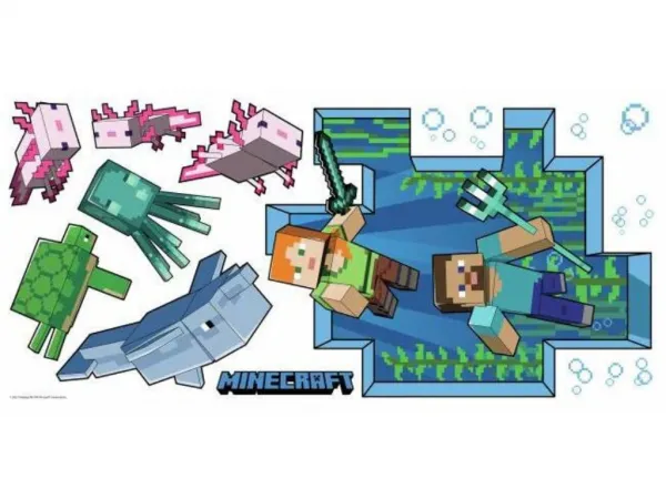Detské dekoratívne samolepky na stenu MINECRAFT