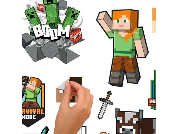 Nalepovacia dekorácia MINECRAFT do detskej izby