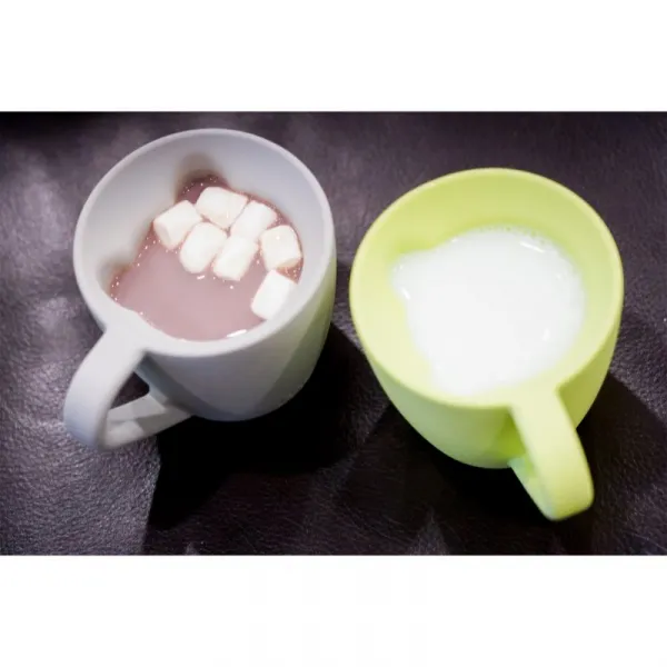 Melii Silicone Bear Mug hrnček Blue & Mint 2x145 ml