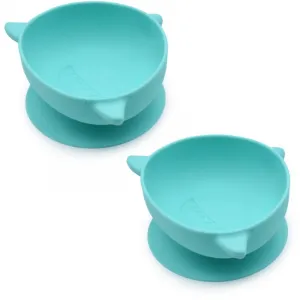 Melii Silicone Suction Bowl silikónová miska s prísavkou Shark 2x300 ml