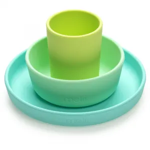 Melii Feeding Set jedálenská súprava Mint, Blue, Lime
