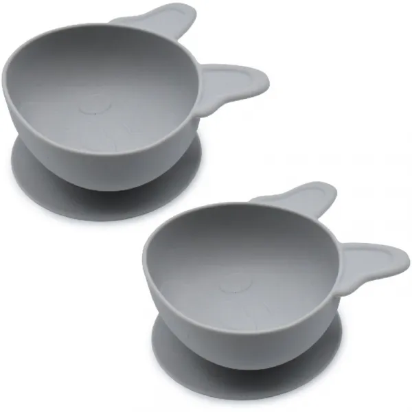 Melii Silicone Suction Bowl silikónová miska s prísavkou Bulldog 2x300 ml