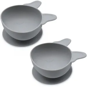 Melii Silicone Suction Bowl silikónová miska s prísavkou Bulldog 2x300 ml