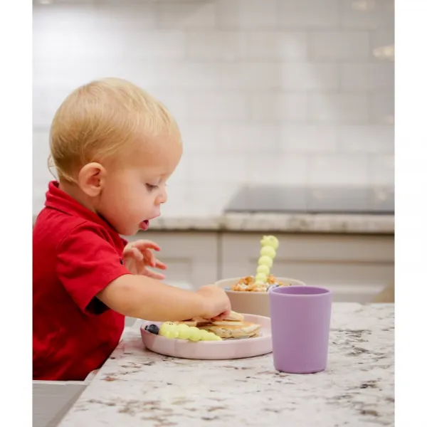 Melii Feeding Set jedálenská súprava Pink, Purple, Grey 3 ks