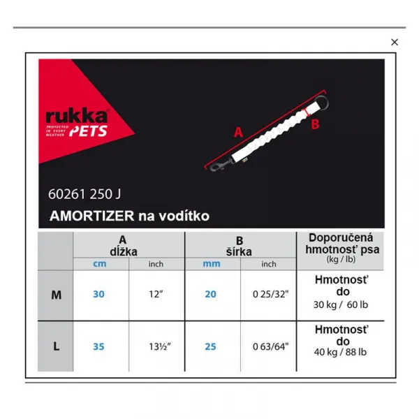 Amortizér na vodítko pre psa, šírka: 25 mm