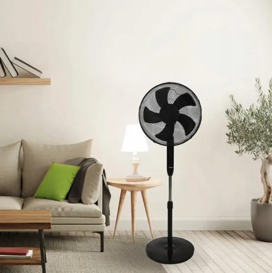 Stojanovýventilátor45 Wsdiaľkovýmovládaním-čierny