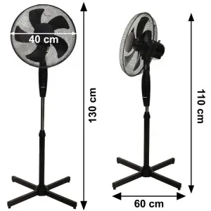 Stojanovýventilátor5lopatkový-čierny45W